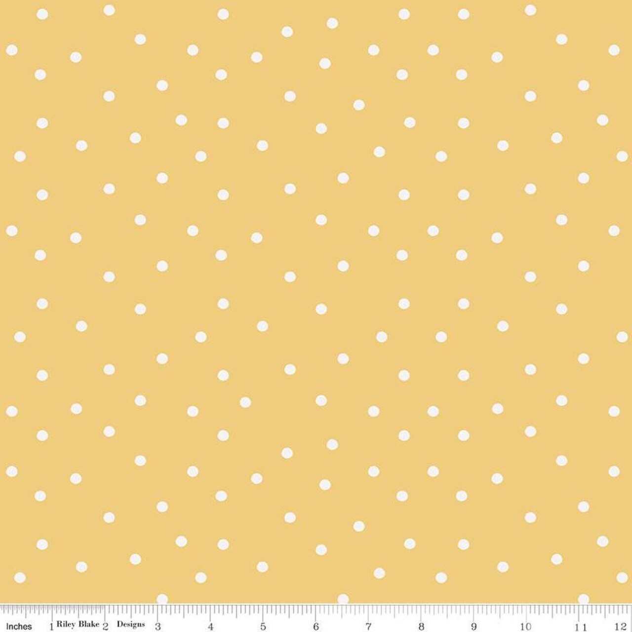 Fabric Riley Blake Yellow Whisper Dots Sunflower Whispers by the Quarter Yard C16673-YELLOW
